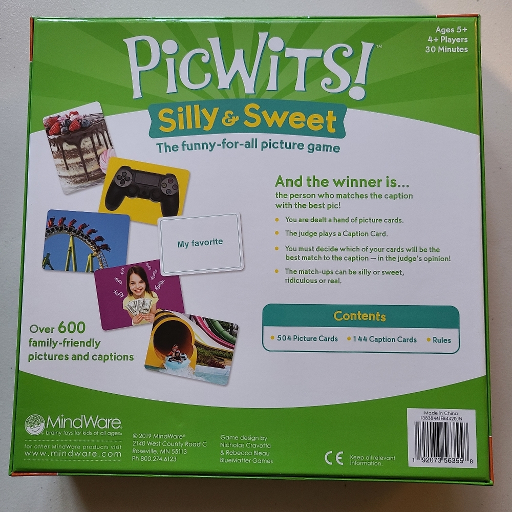 PicWits! Silly & Sweet Picture Card Game - Mindware Family-Friendly - Mint Cond. - Picture 2 of 5